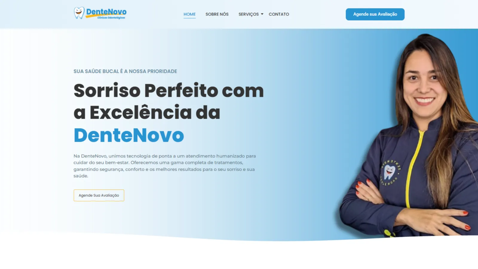 Site criado para a DenteNovo